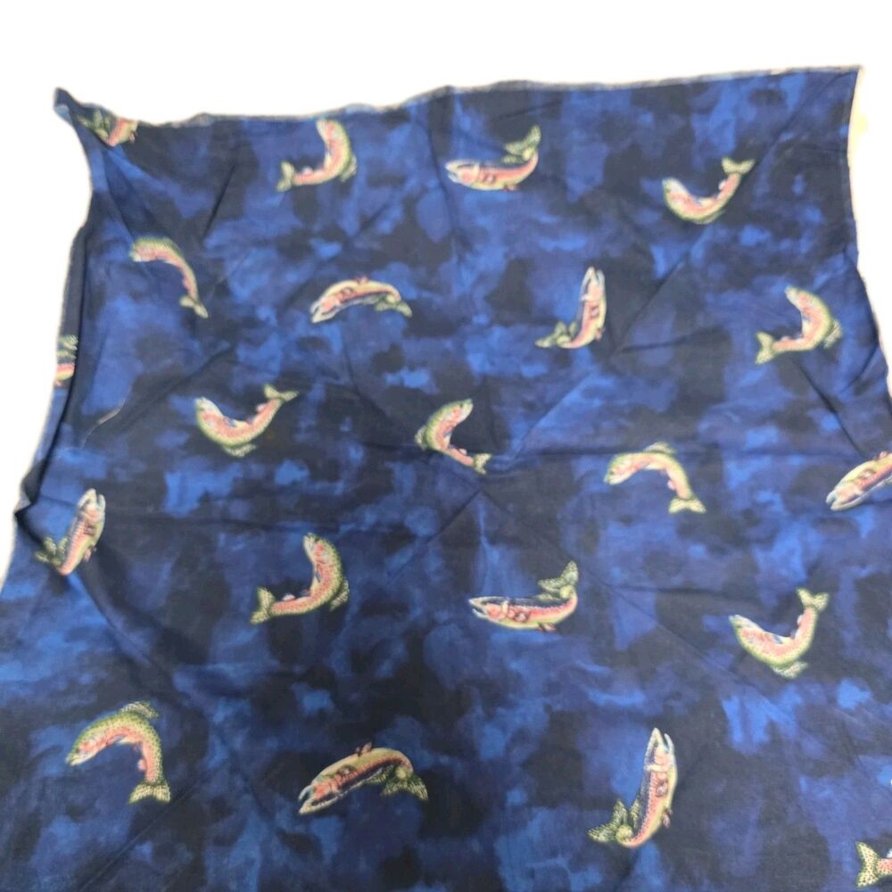 Fish Fabric Blue 16" x 16" 23" Diagonal